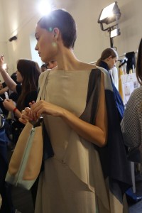 Backstage at Akris RTW Spring 2020