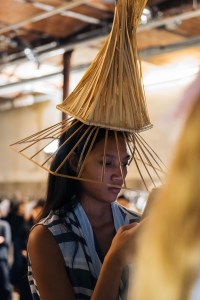 Backstage at Issey Miyake RTW Spring 2020