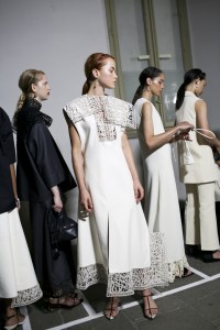 Backstage at Jil Sander RTW Spring 2020