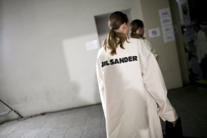 Backstage at Jil Sander RTW Spring 2020