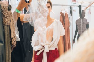 Backstage at Andreas Kronthaler for Vivienne Westwood RTW Spring 2020