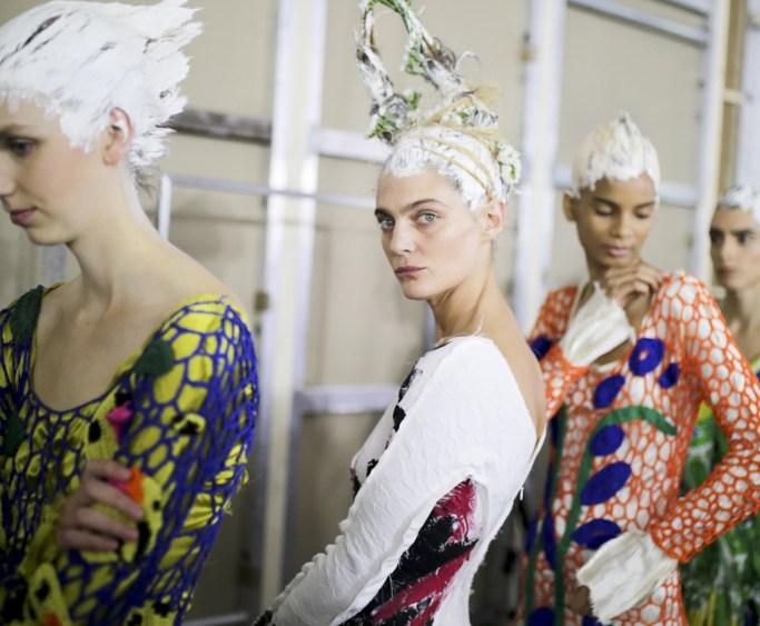 Backstage at Marni RTW Spring 2020