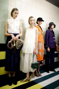 Backstage at Prada RTW Spring 2020