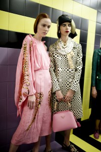Backstage at Prada RTW Spring 2020