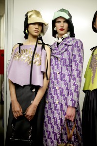 Backstage at Prada RTW Spring 2020