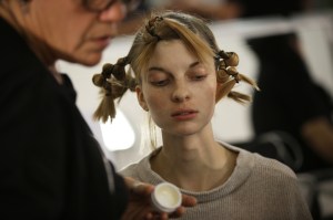 Backstage at Yohji Yamamoto RTW Spring 2020