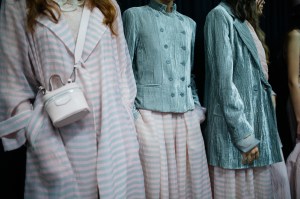 Backstage at Emporio Armani RTW Spring 2020.