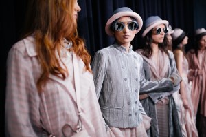 Backstage at Emporio Armani RTW Spring 2020.