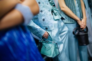 Backstage at Emporio Armani RTW Spring 2020.