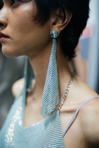Backstage at Emporio Armani RTW Spring 2020.