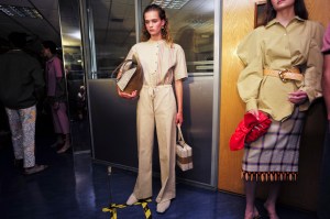 Backstage at Rejina Pyo RTW Spring 2020