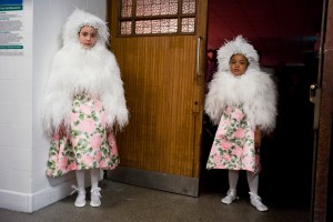 Backstage at Richard Quinn RTW Spring 2020