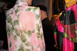 Backstage at Richard Quinn RTW Spring 2020
