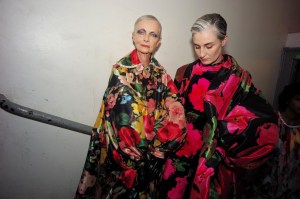 Backstage at Richard Quinn RTW Spring 2020
