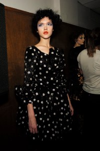 Backstage at Richard Quinn RTW Spring 2020