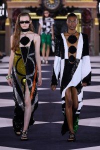 Model on the catwalk