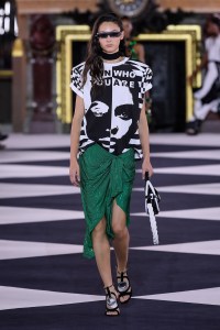 Model on the catwalk