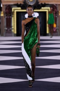 Model on the catwalk