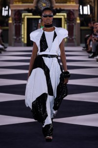 Model on the catwalk