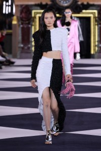 Model on the catwalk