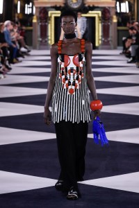 Model on the catwalk
