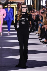 Model on the catwalk