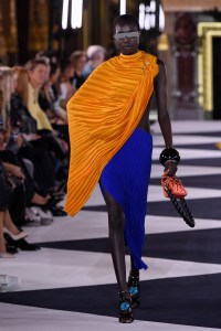 Model on the catwalk