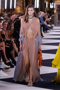 Model on the catwalk
