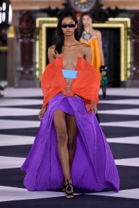 Model on the catwalk