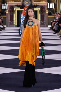 Model on the catwalk