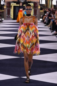 Model on the catwalk