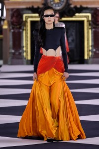 Model on the catwalk