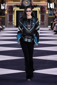 Model on the catwalk