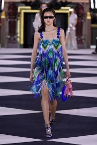 Model on the catwalk