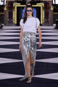 Model on the catwalk