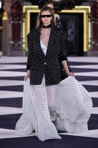 Model on the catwalk