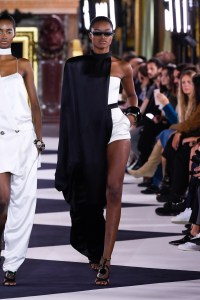 Model on the catwalk
