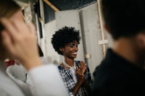 Backstage at Lutz Huelle RTW Spring 2020