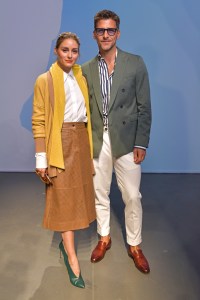 Olivia Palermo and Johannes Huebl in the front row