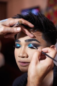 Bretman Rock getting ready to attend the Jeremy Scott show in New York.