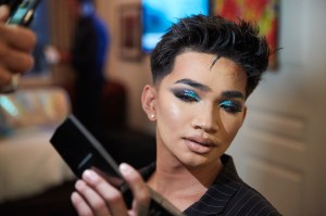 Bretman Rock getting ready to attend the Jeremy Scott show in New York.