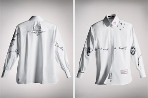 The shirt designed by Cara Delevingne, featuring her tattoos