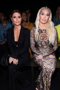 Lisa Rinna, Erika Jayne. Lisa Rinna, left, and Erika Jayne attend the Vera Wang show during Fashion Week on in New York
NYFW Spring/Summer 2020 - Vera Wang, New York, USA - 10 Sep 2019