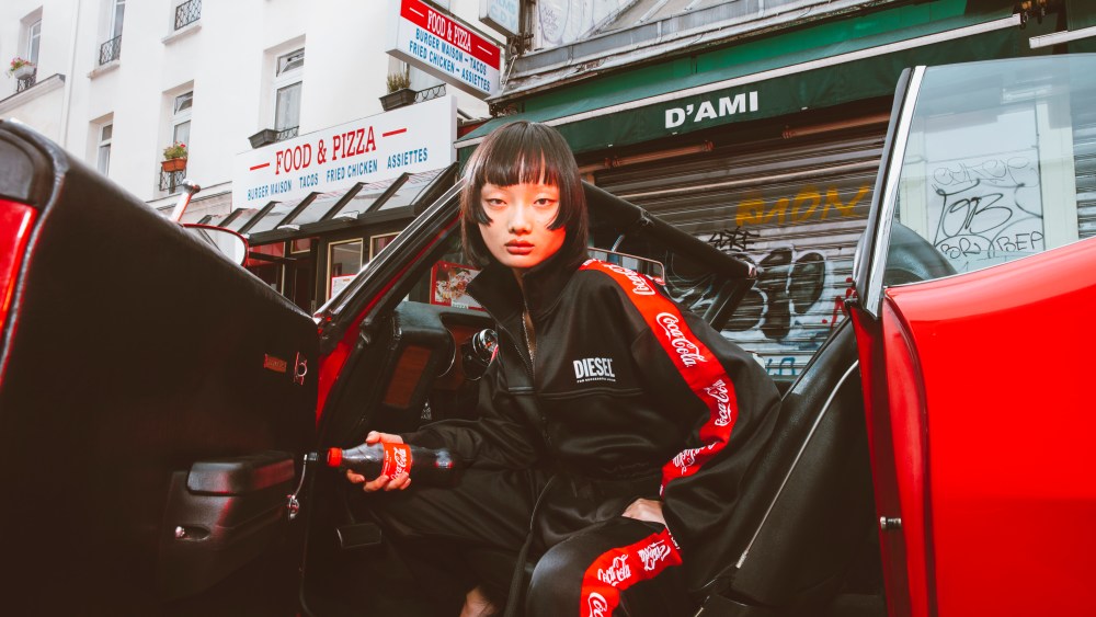 A look from the Diesel x Coca-Cola "The (Re)Collection" capsule.