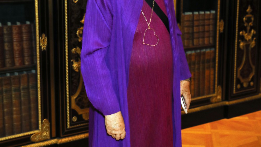 LONDON, ENGLAND - SEPTEMBER 16: Suzy Menkes attends the launch of Cabana x Carolina Herrera Tabletop collaboration at the The Wallace Collection on September 16, 2019 in London, England. Pic credit: Dave Benett