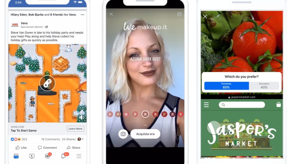 Facebook Introduces New Poll, AR and Playable Ads