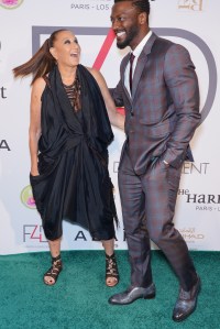 Donna Karan and Aldis Hodge