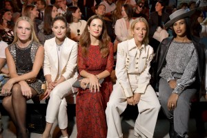 Olivia Palermo, Livia Firth, Ellie Goulding and Sabrina Dhowre in the front row