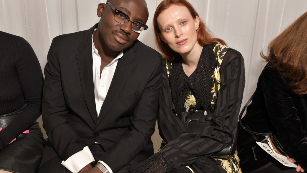 Edward Enninful and Karen Elson