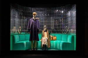 The Gucci windows at Saks.